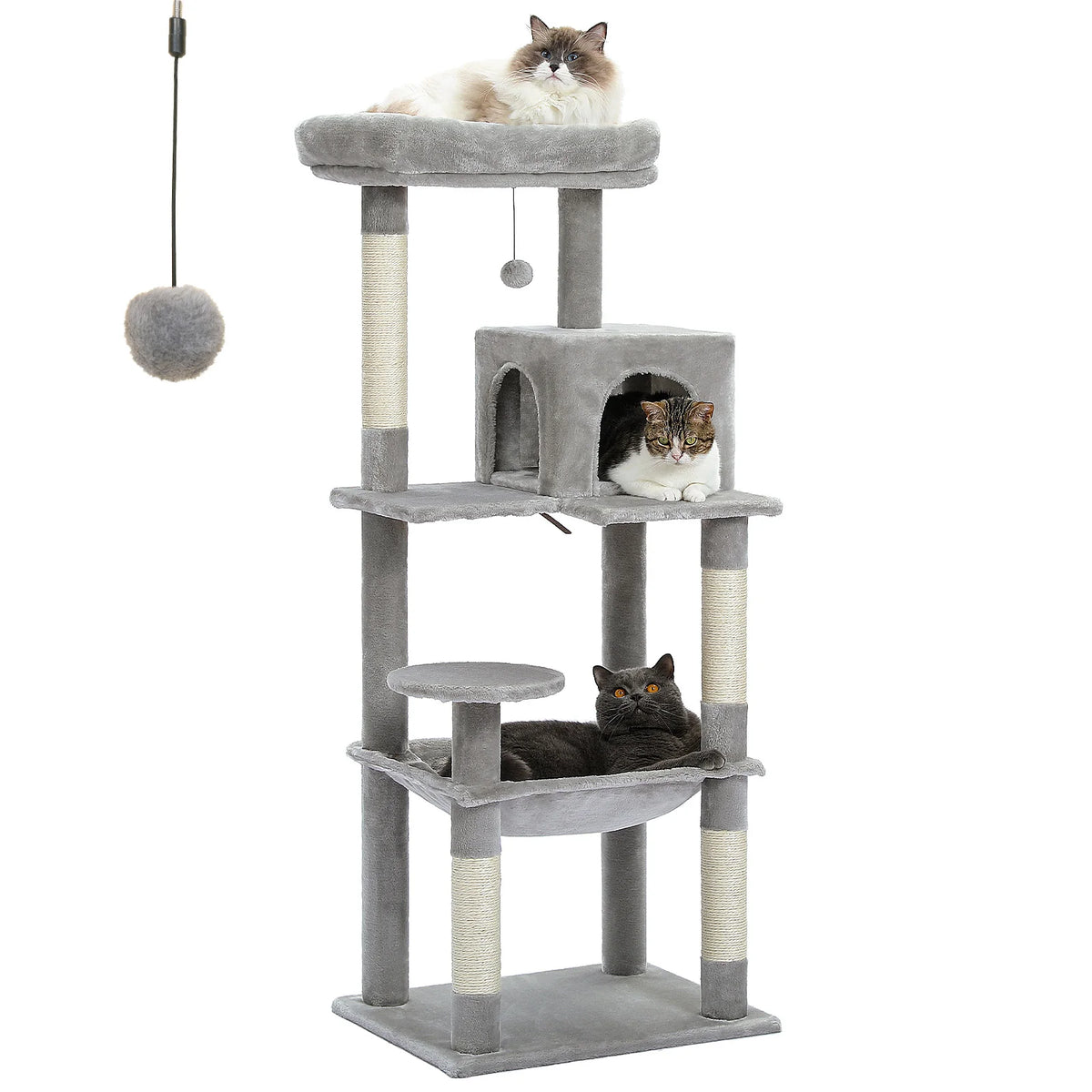PAWZ Road Premium Indoor Cat Tree With Hammock And Condo