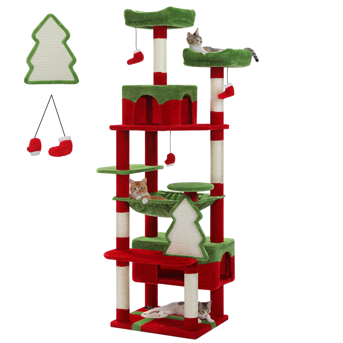 PAWZ Road Multi Tier Cat Tree Tower Sisal Posts Hammocks Condos