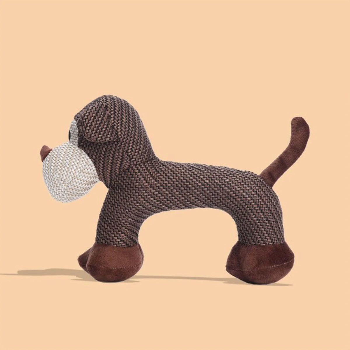 Interactive Squeaky Plush Puppy Chew Toy Featuring Animal Shapes