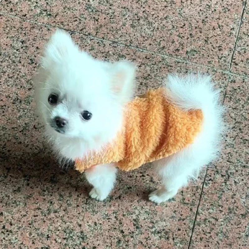 Warm Fleece Dog Sweater Featuring Cute Print For Pets