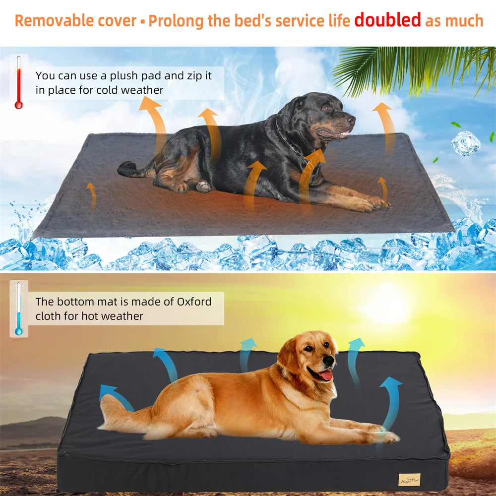 Borwart Orthopedic Dog Bed With Waterproof Washable Cover