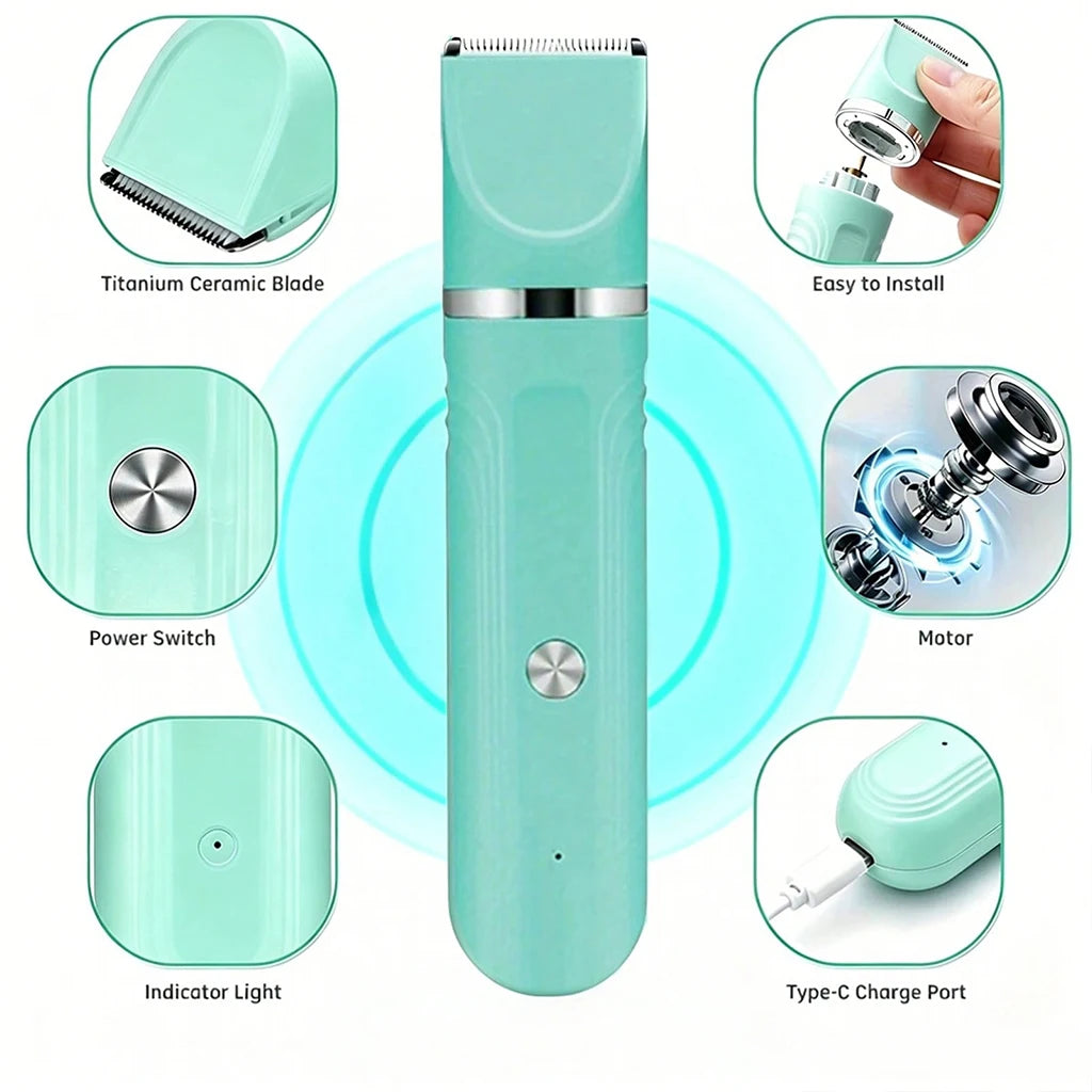 SHUYU 4-in-1 Rechargeable Pet Hair Clipper And Grooming Kit