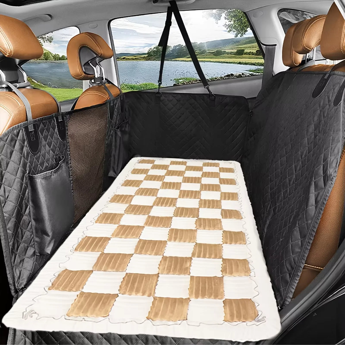 CWV Waterproof Coral Fleece Dog Bed Mat Car Seat Cover