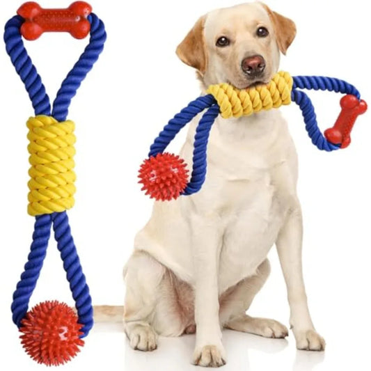 Tough Nylon And Sisal Rope Dog Toy For Interactive Play