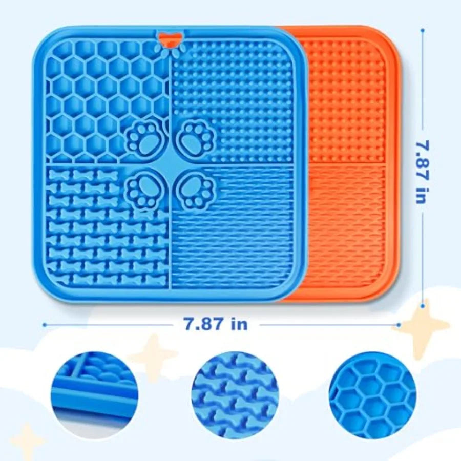 Stainless Steel Dog Lick Mat With Suction Cups For Pet Anxiety