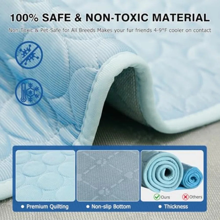 Premium Breathable Dog Cooling Mat With Durable Washable Design