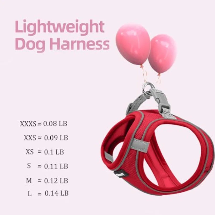 Reflective Step In Puppy Harness and Leash Set for Walking