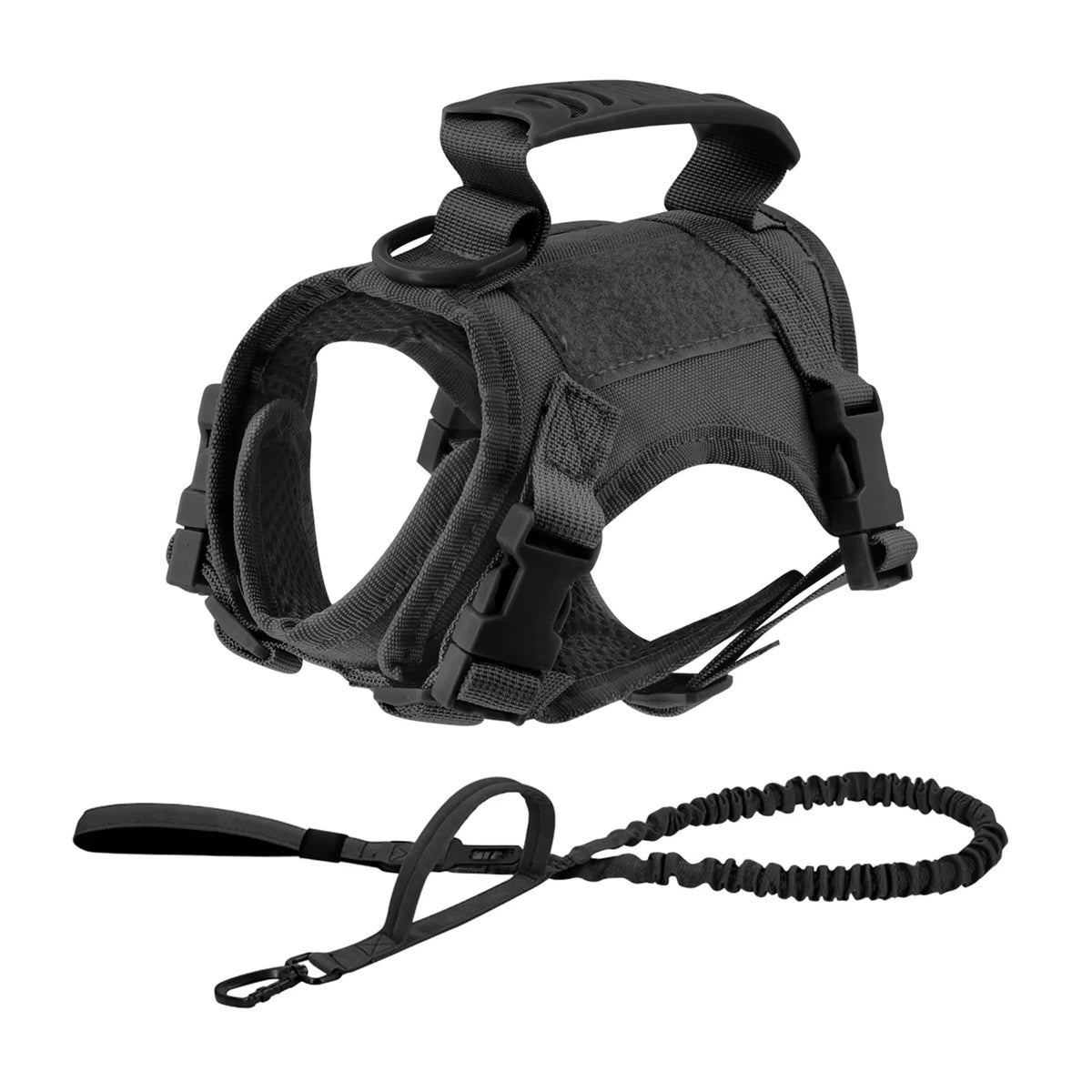 PetraVel Tactical Adjustable Dog And Cat Harness With Leash Set