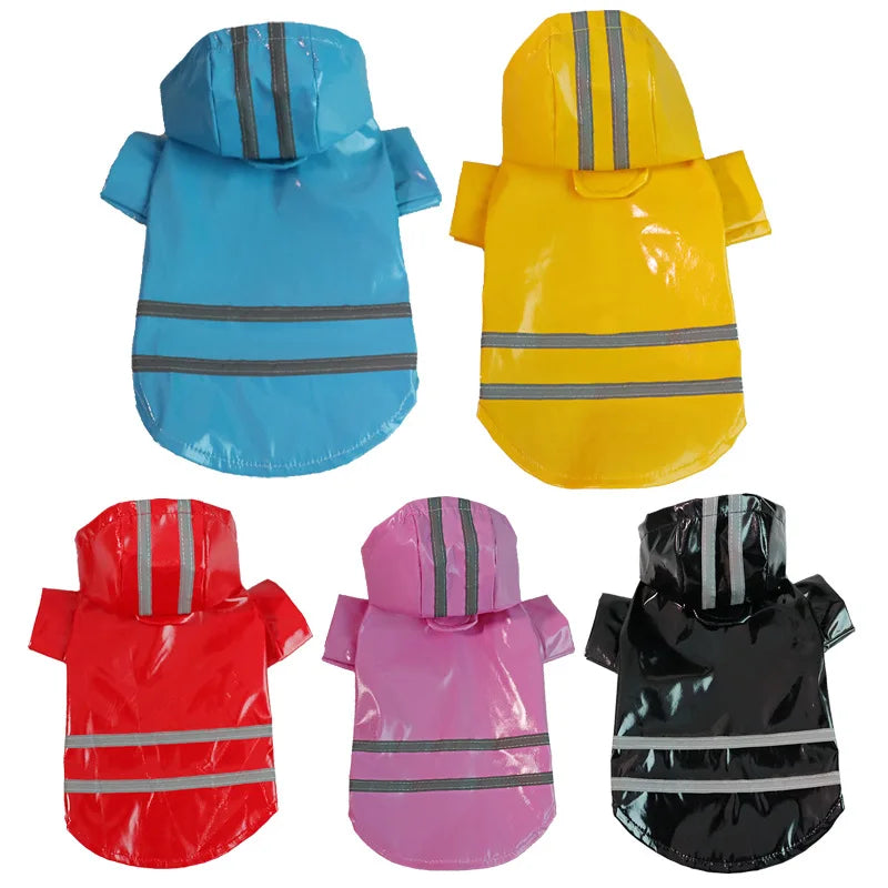 Waterproof PU Reflective Pet Raincoat For Dogs And Cats