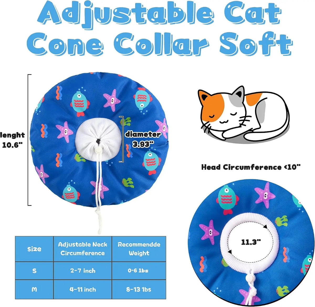 Soft Waterproof Cat Recovery Collar for Post Surgery Healing Support