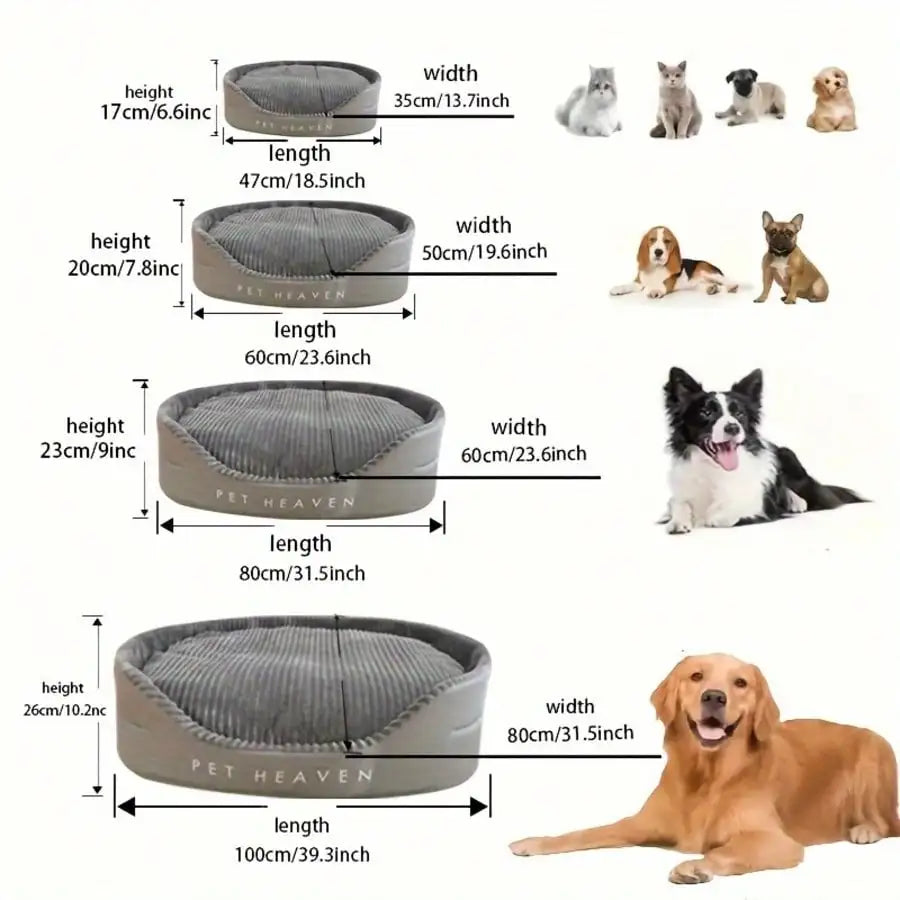 Durable Machine Washable Cotton Pet Bed For Indoor Pets