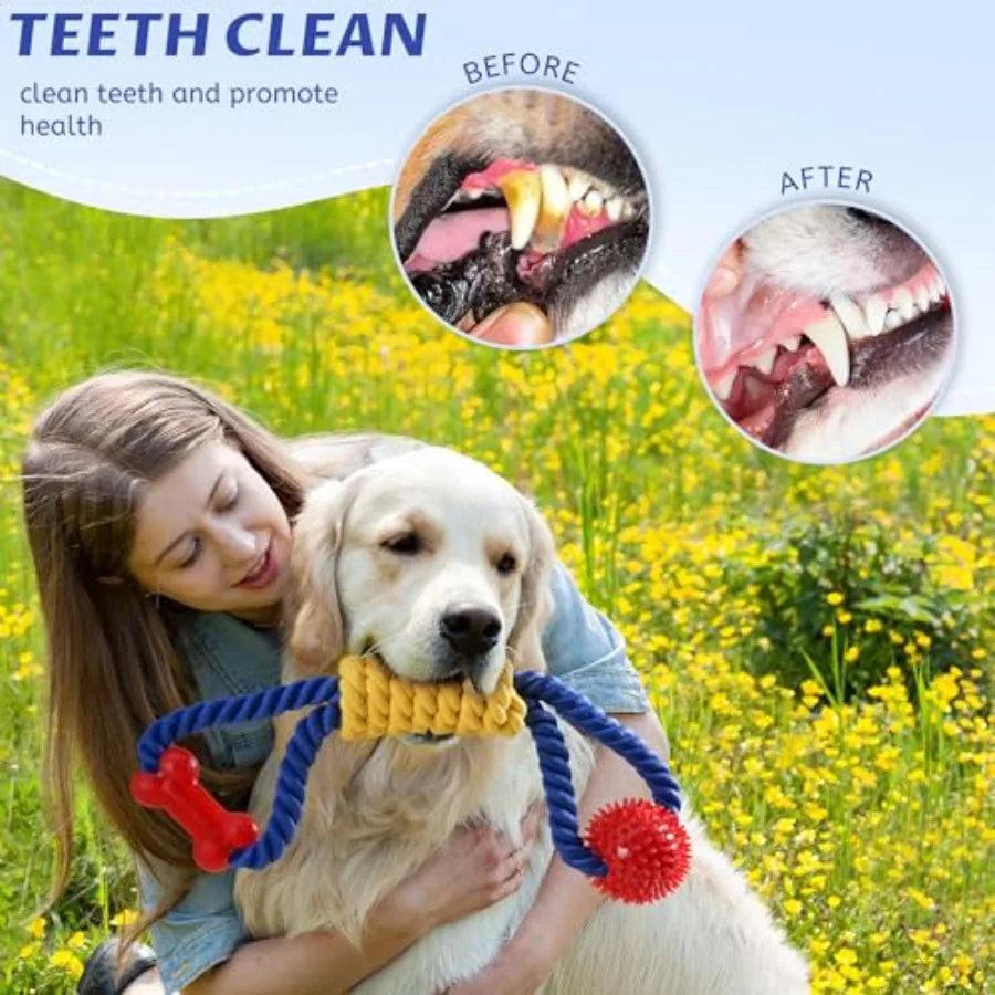 Tough Nylon And Sisal Rope Dog Toy For Interactive Play