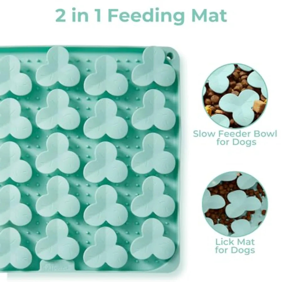 Stainless Steel Slow Feeder Bowl For Dogs Encourages Mindful Eating