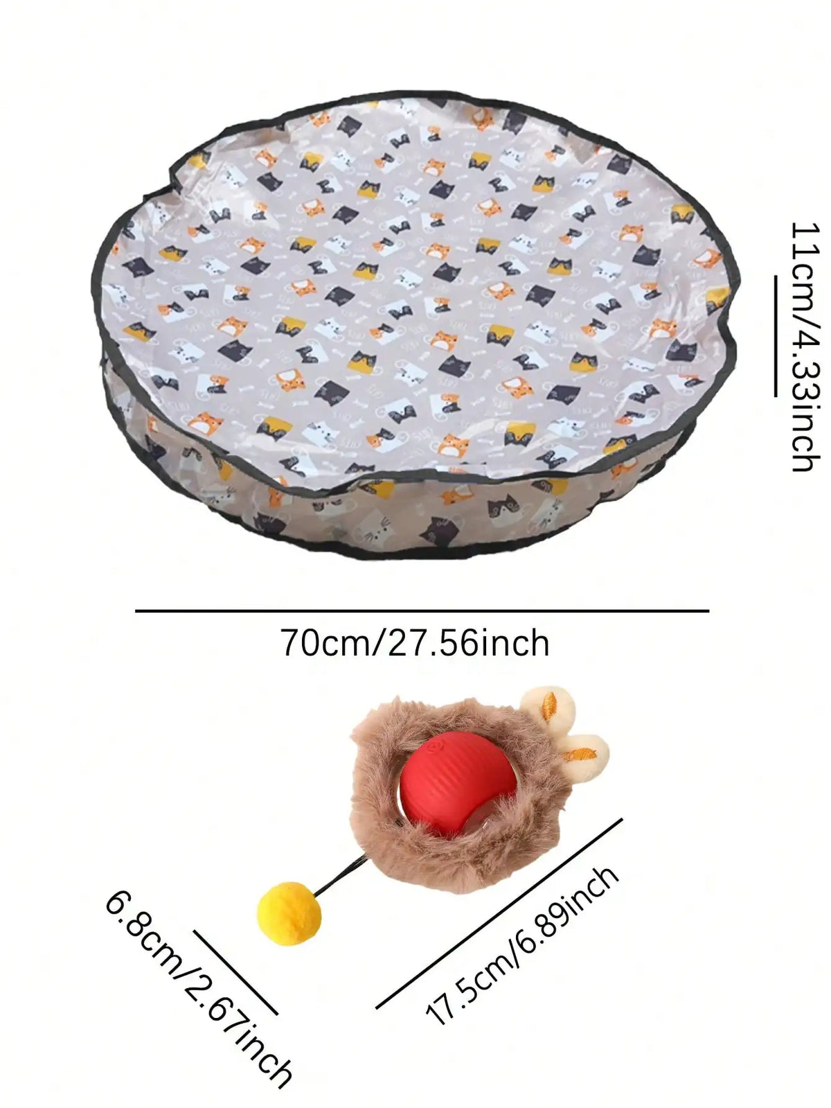 Automatic USB Rechargeable Electric Cat Ball Hunting Interactive Pet Toy