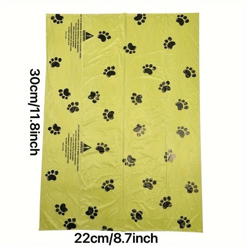 Extra Thick Leak Proof Pet Waste Bags With Paw Prints
