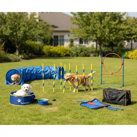 Comprehensive Dog Agility Training Obstacle Course Kit With Hurdles