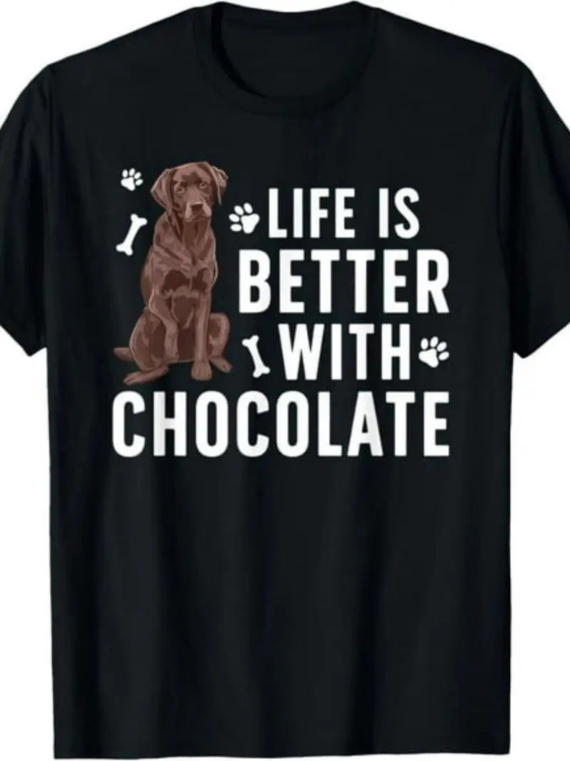 Classic Chocolate Labrador Lover T Shirt For Dog Owners
