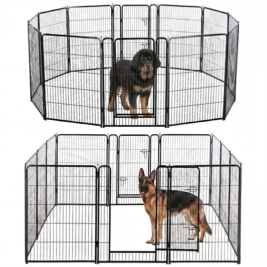 JHK Foldable Metal Dog Playpen For Pets And Puppies