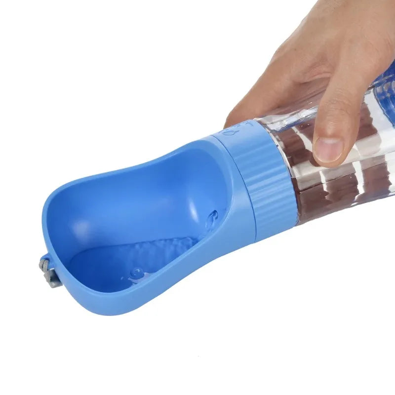 Portable Dog Water Bottle Dual Food Container Travel Dispenser