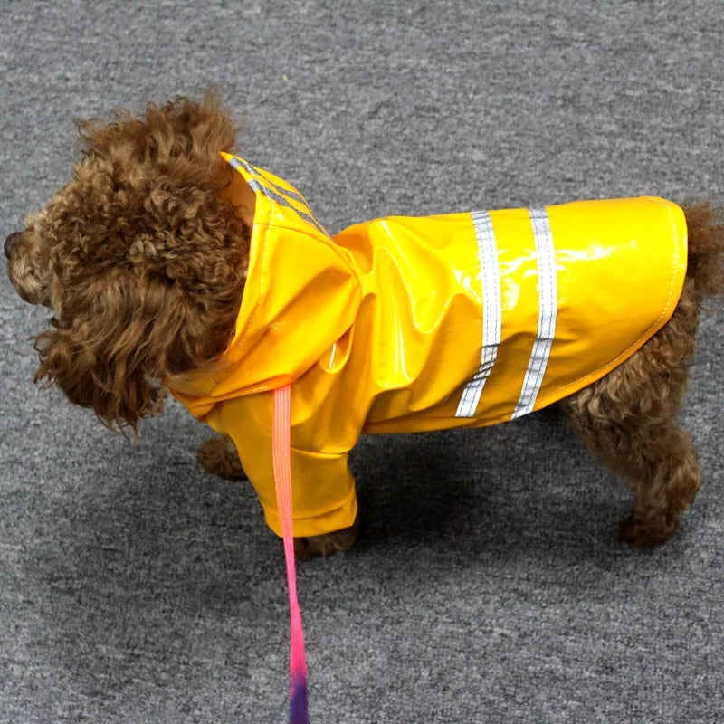 Waterproof PU Reflective Pet Raincoat For Dogs And Cats
