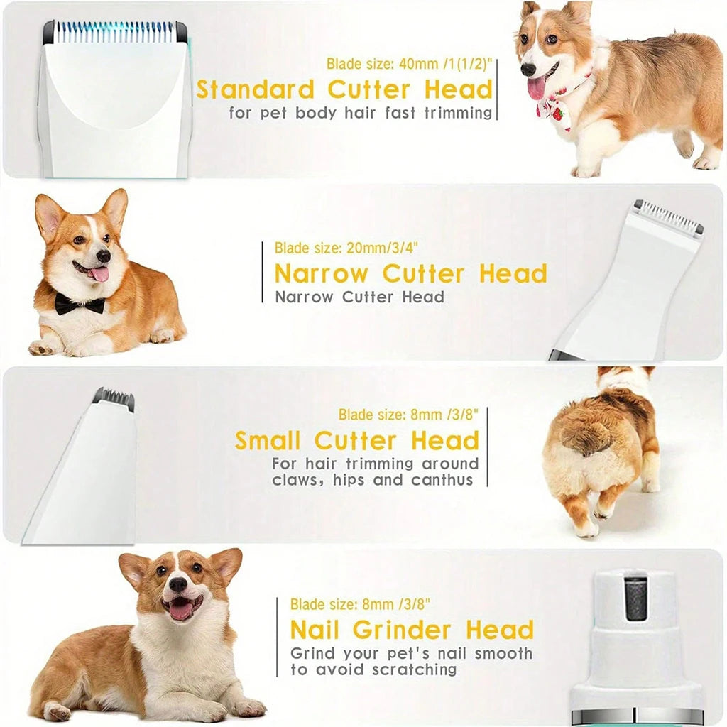 SHUYU 4-in-1 Rechargeable Pet Hair Clipper And Grooming Kit