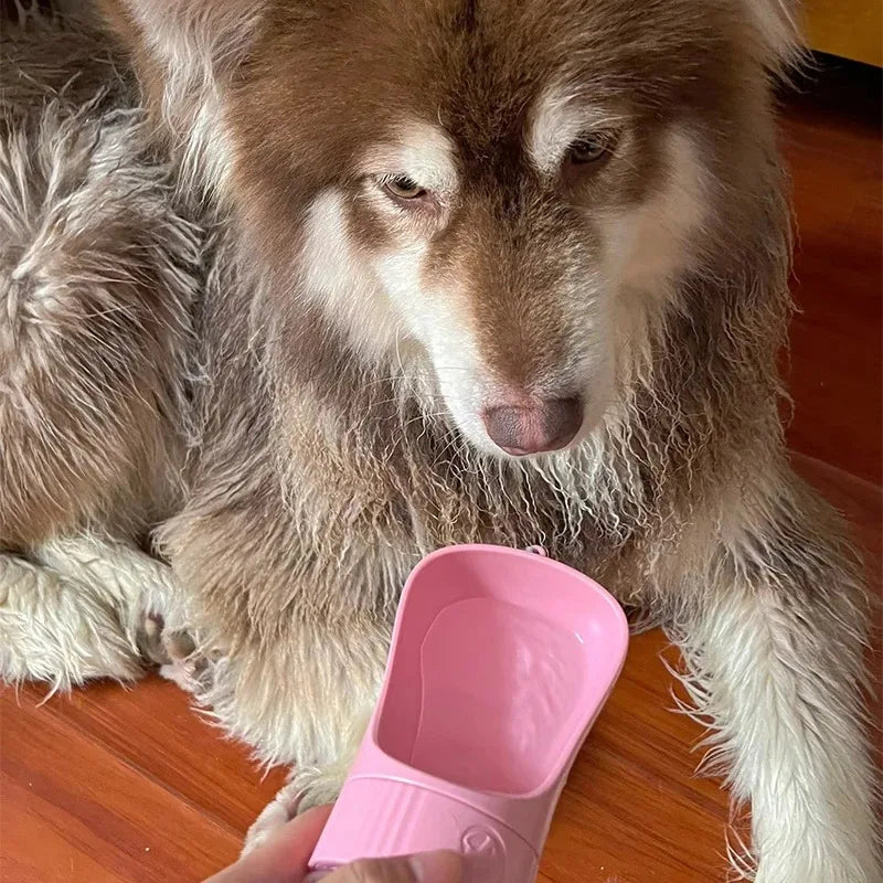 Portable Dog Water Bottle Dual Food Container Travel Dispenser