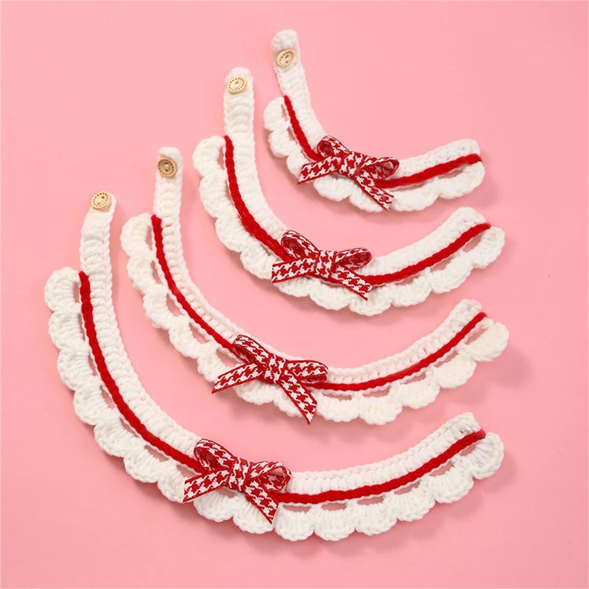 Adjustable Pet Saliva Towel Collar With Decorative Bow