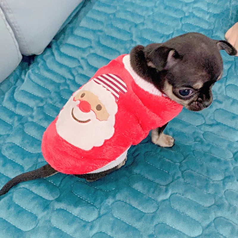 Warm Fleece Dog Sweater Featuring Cute Print For Pets