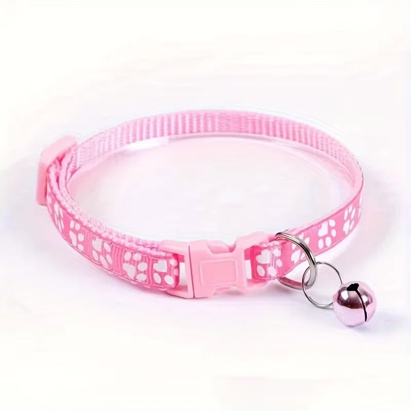 Adjustable Cat Kitten Collar with Bell and Ribbons