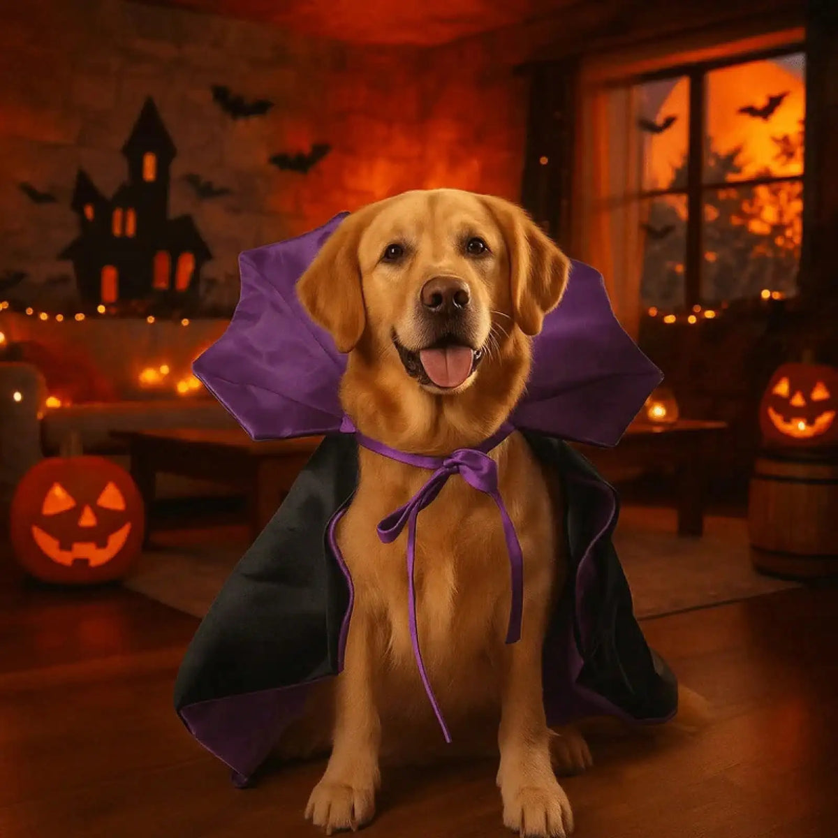 Adjustable Halloween Pet Costume Cape for Dogs and Cats